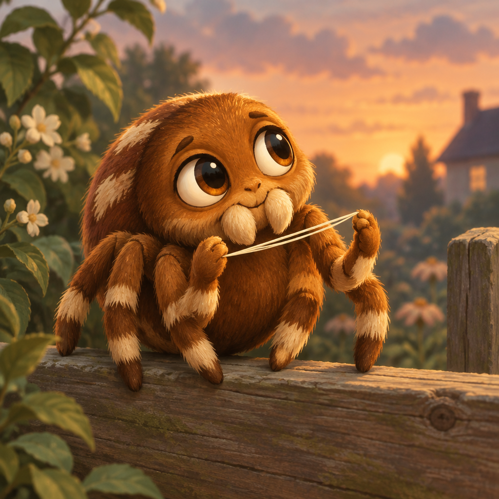 Cute spider planning pose